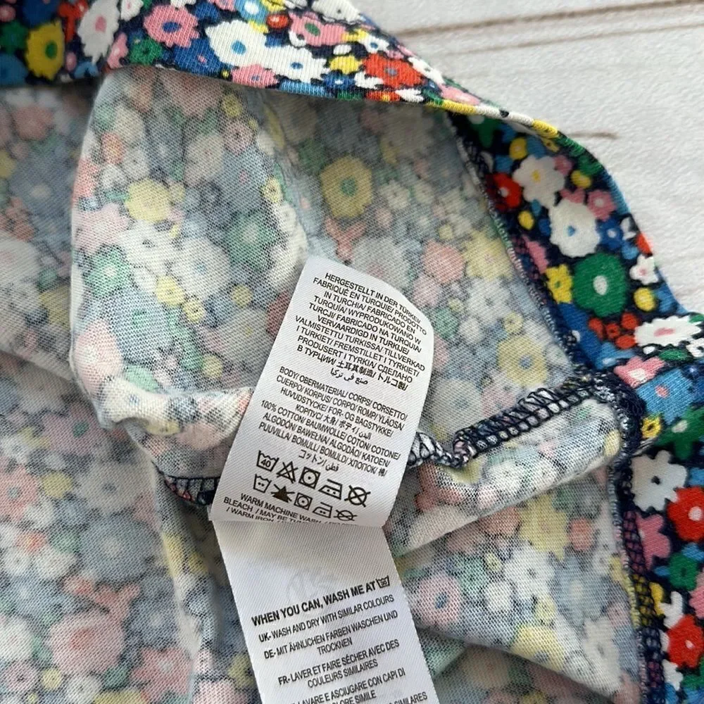 Mini Boden Elizabethan Blue Flowerpatch  Dress